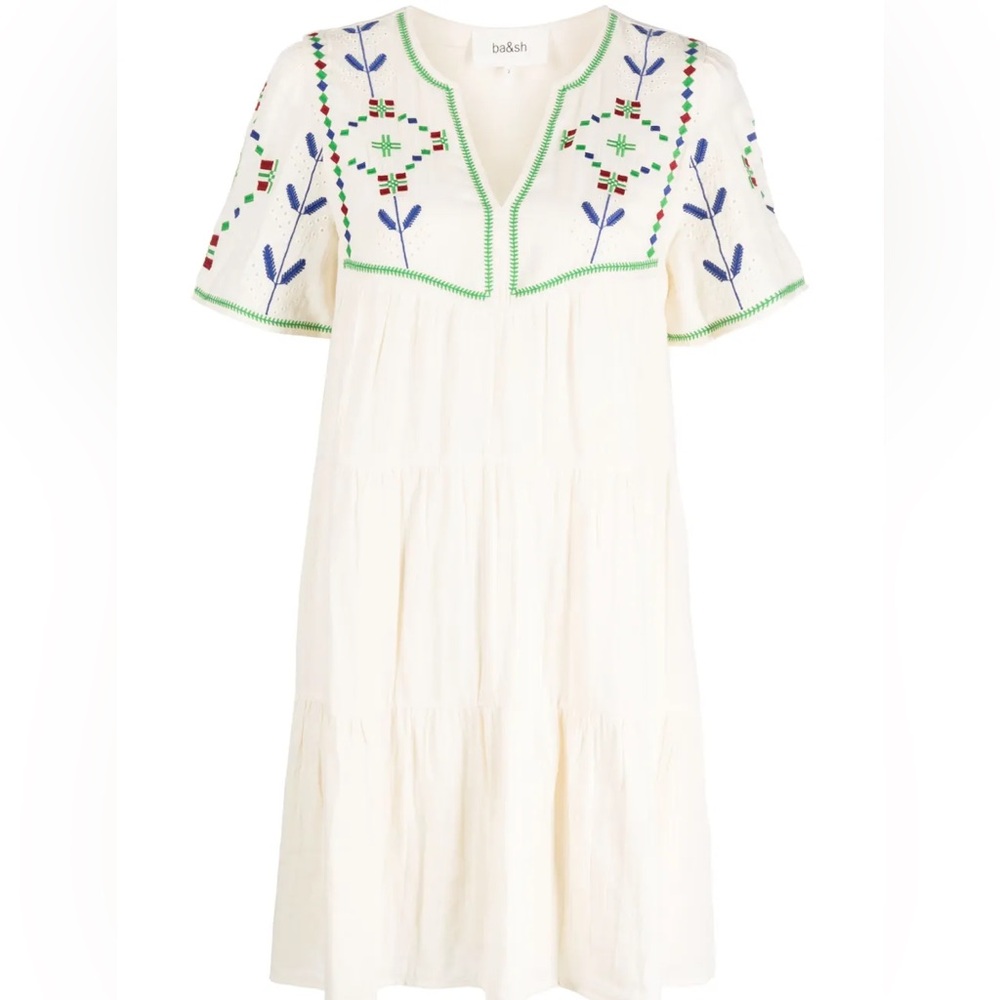 Ba&sh Kiana embroidered mini dress